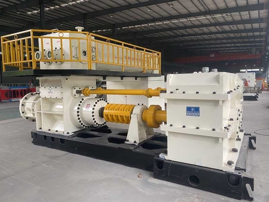 EV60A الكربون الصلب فراغ الطارد آلة تشكيل الطوب الطين خلط الأسنان