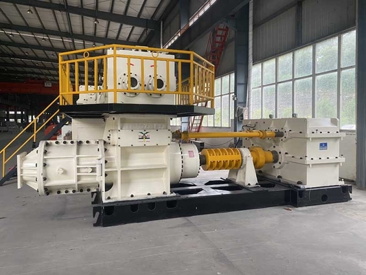 EV60A الكربون الصلب فراغ الطارد آلة تشكيل الطوب الطين خلط الأسنان