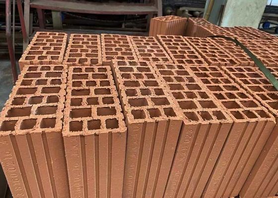 خط إنتاج أوتوماتيكي لإنتاج الكتل الجوفية من الطين مع مجفف نفق وقدرات كبيرة 800 طن / يوم