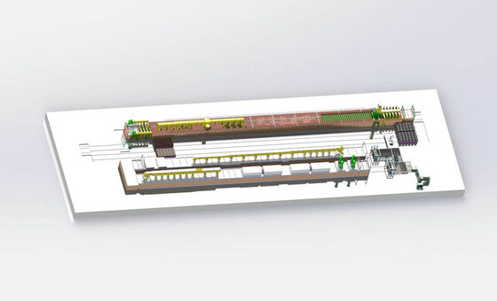 100 إلى 1200 طن / يوم خط إنتاج الطوب الطيني الآلي بالكامل مع مجفف نفق وفرن نفق لصنع الطوب الطيني